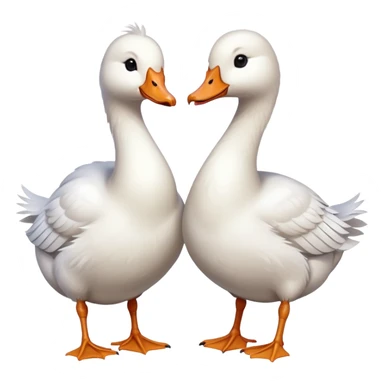 Pair of cute geese in love sticker