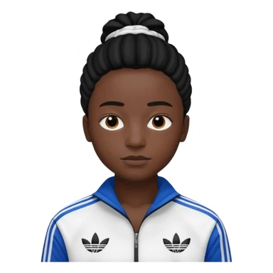 Adidas white stripes black human sticker