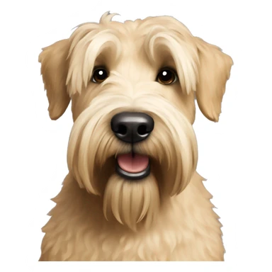 Wheaten terrier with standard breed cut sticker