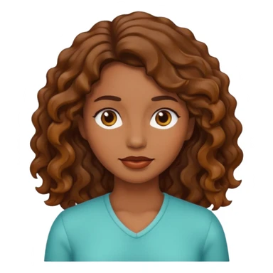Mujer morena pelo ondulado sticker