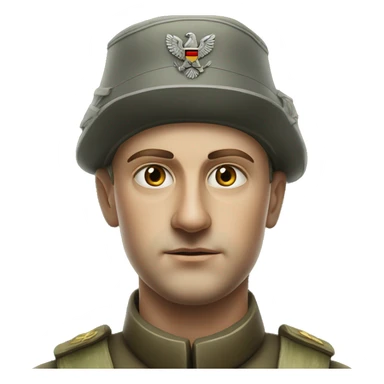 serious german soldier the middle of the XX century photorealistic  sticker
