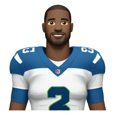 White nfl player blue jersey sticker