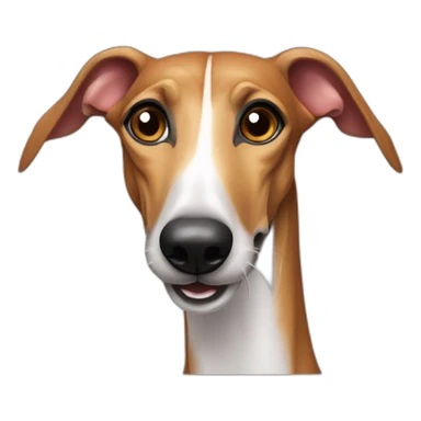 Galgo pelirrojo atigrado con la lengua fuera sticker