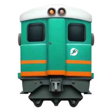 Miami dolphins train sticker