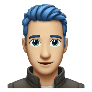 Homme yeux bleus et grandes oreilles sticker