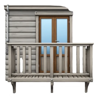 Wooden balcony sticker