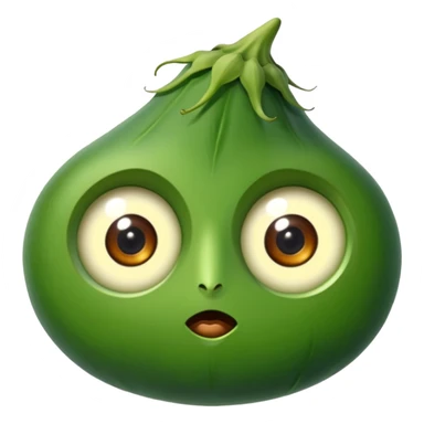 bhindi keeping the shape normal with big eyes sticker