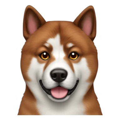 red brindle akita sticker
