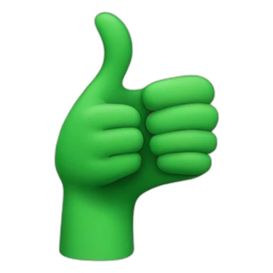 people with green skin shows thumb up sticker