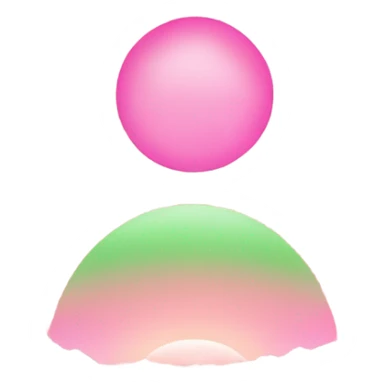 Pink and green sunrise  sticker