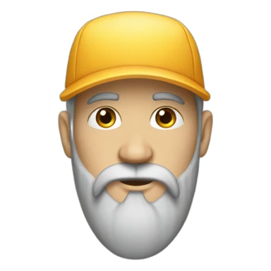 white man with a long beard and a cap sticker