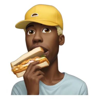 tyler, the creator eats chicken sandwich sticker