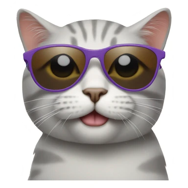 Cat with sunglasses sticker