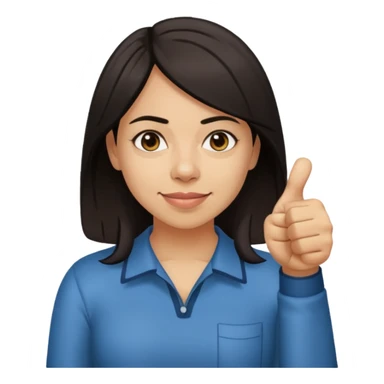 april ludgate trans femme indian slightly darker skin thumbs up sticker