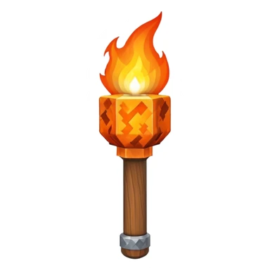 Minecraft torch sticker