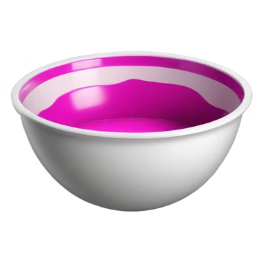 Realistic magenta mixing bowl sticker