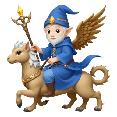 Male Gnome Mage Blizzard World of Warcraft on a griffen sticker