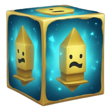 blue magical cube sticker