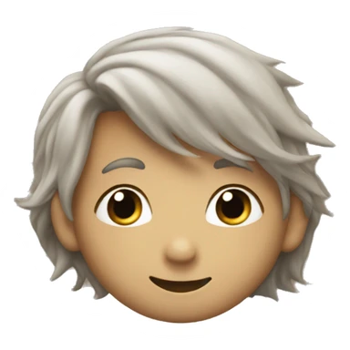 Tucking hair behind the ear amd looking up with a smile sticker