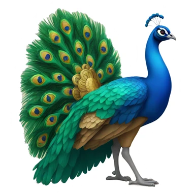 Peacock attached with lion sticker