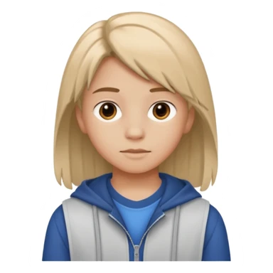 Un niño de 13 años con pelo de Alucin y ropa de alucin sticker