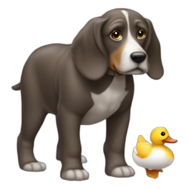 Chien sur un canard sur un éléphant sticker