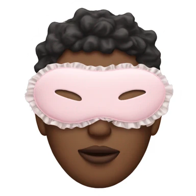 light pink sleep mask with ruffles sticker