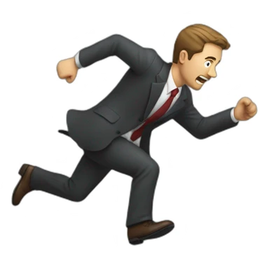 man chasing an attorney sticker