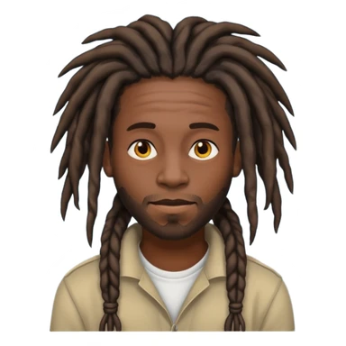 a black man with dreadlocks sticker