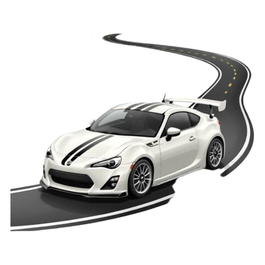 gt86 white sport racing car sticker
