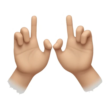 two hands with index fingertips touching sticker