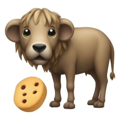 unknown animal with 4 legs eats roll sticker