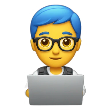 Editor with laptop sticker