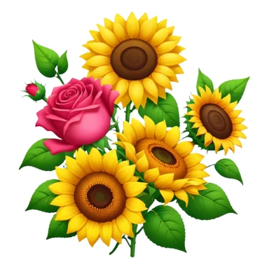 roses and sunflowers  sticker
