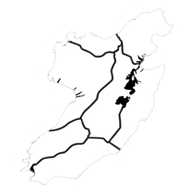 jordan map icon black and white no background sticker