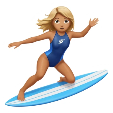 girl is surfing sticker