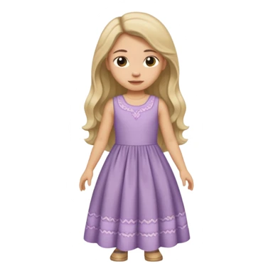 Girl curtsying with dress sticker