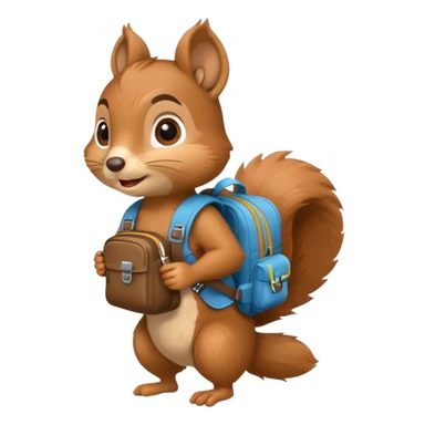 un écureuil campeur sticker