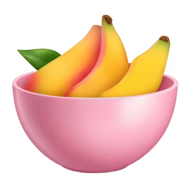 large fancy pastel pink bowl of mango sticker