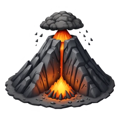 Create a volcano with its eyes tightly shut sticker