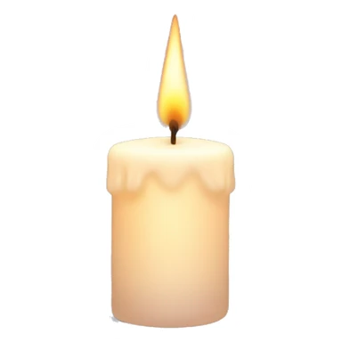 Candle in a powder-colored glass sticker