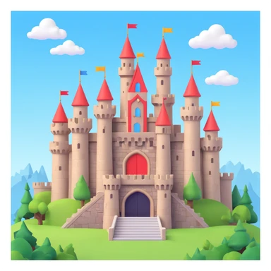 king and queen, castle background sticker