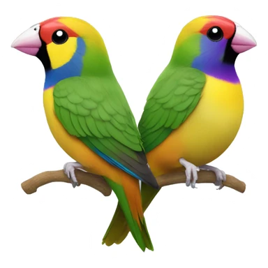 Two gouldian finches  sticker