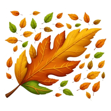 Leaves blowing in the wind sticker