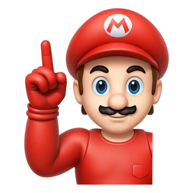 super mario glove finger pointing sticker