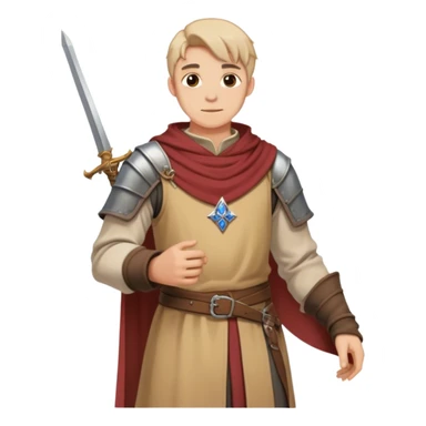 medieval cloth and dnd male character. full waist sticker