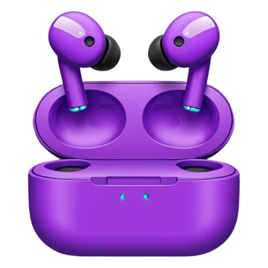 Purple wireless earbuds that wrap over the ear sticker