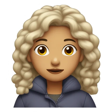 Girl Shivering in the cold  sticker