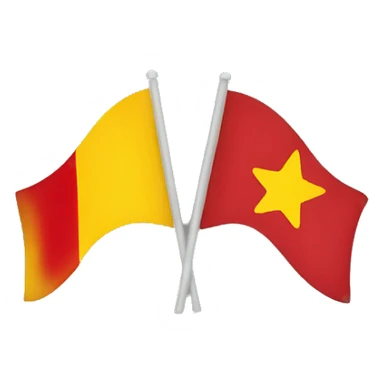 Flag of hsra left is red and yellow star on red right side yellow  sticker