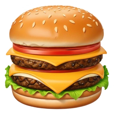a burger with a chin on it  sticker